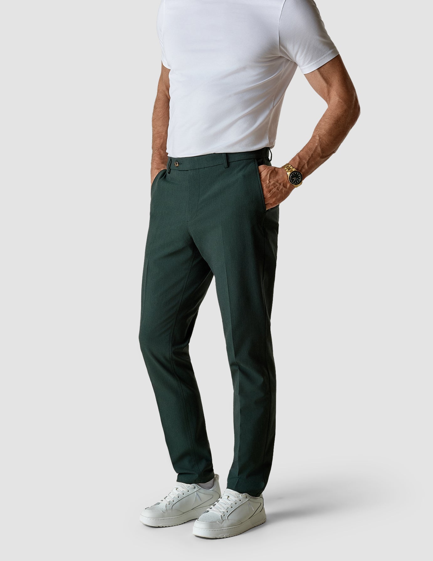 Suit Pants Slim Pine Green