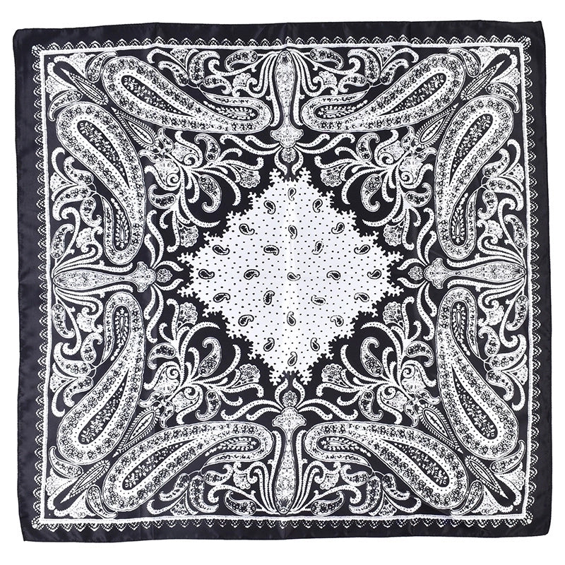 Women's Elegant Lady Paisley Satin Printing Silk Scarf