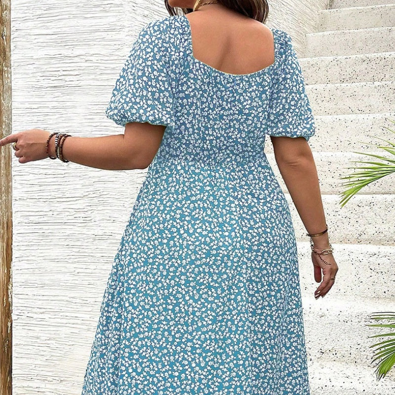 💗Summer Specials💗Short Sleeve Split Floral Print Dress