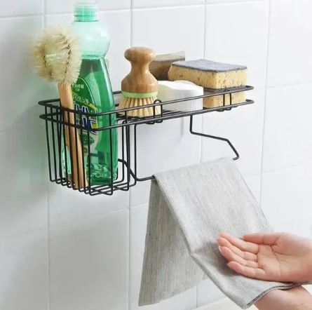 Wall Mounted Self Adhesive Convenient Bathroom Wall Caddy