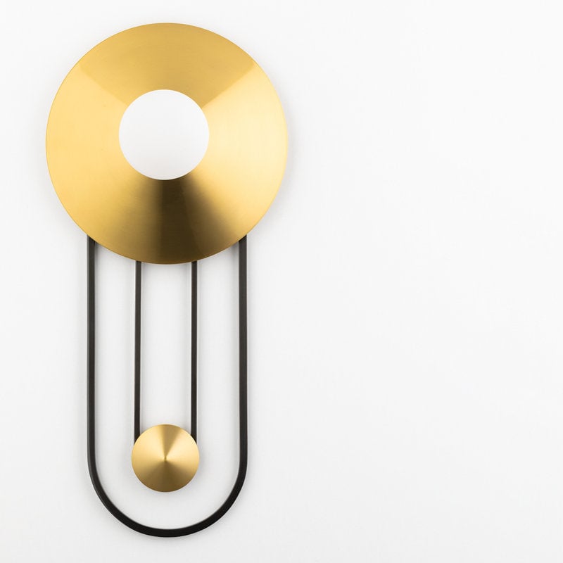Modern Artistic Wall Sconce with Gold Accents