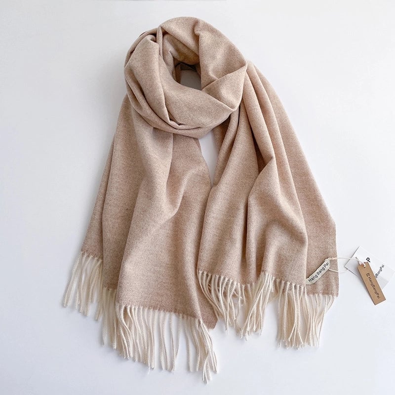Unisex Casual Basic Solid Color Imitation Cashmere Scarf