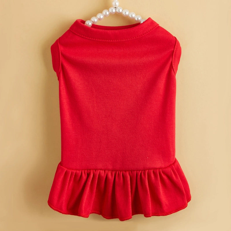 Cute Polyester Solid Color Pet Clothing
