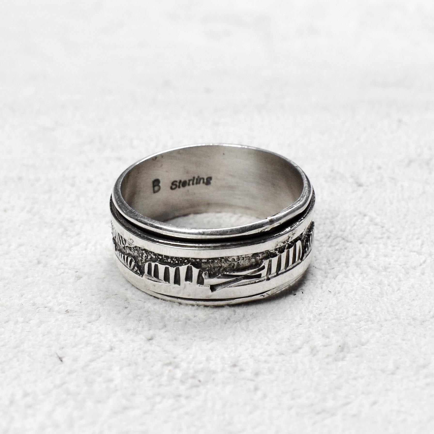 Sterling Silver Spinning Storyteller Ring