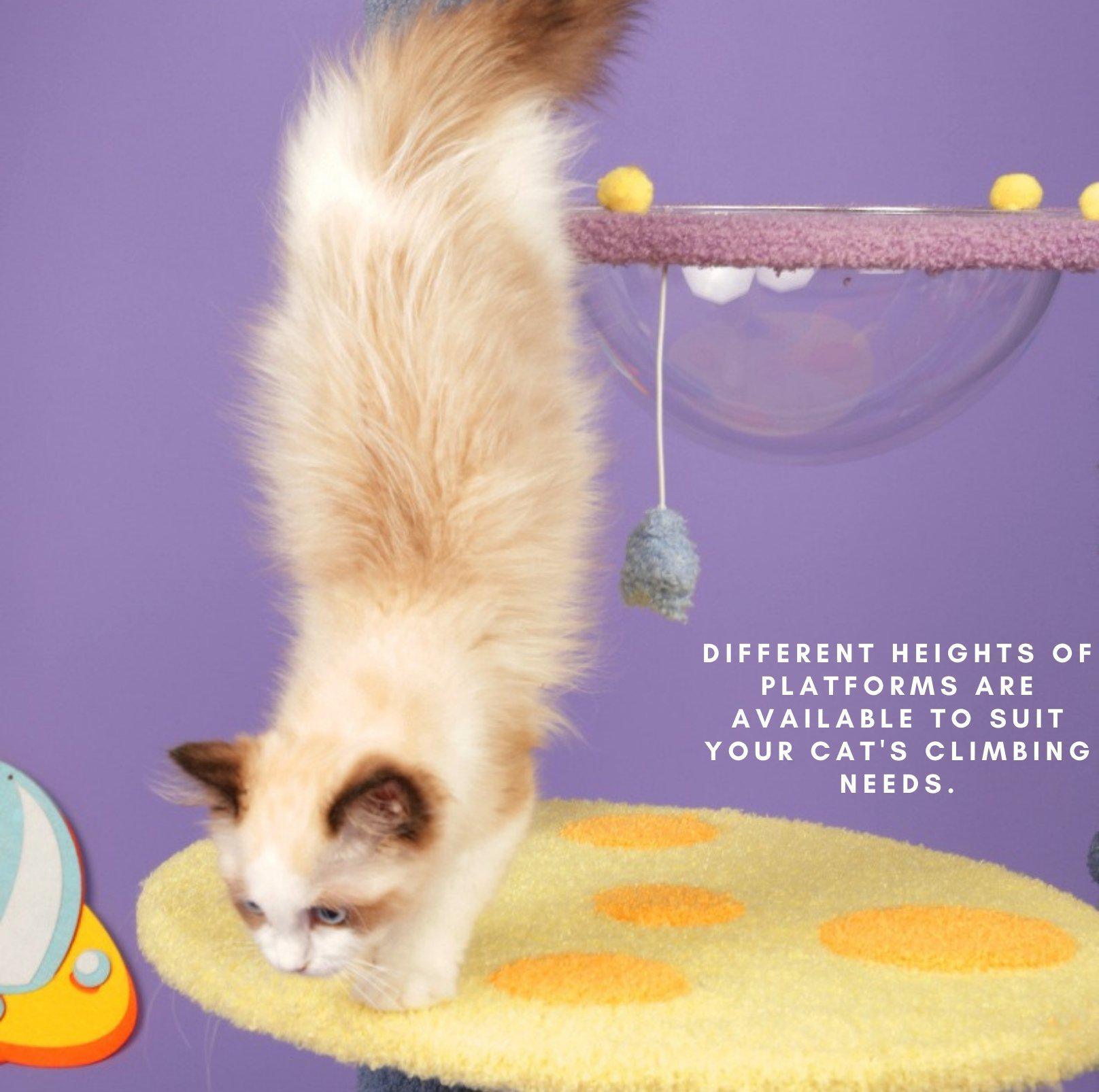 Tinypet Galaxy Meow Team Cat Tree With Scratching Posts