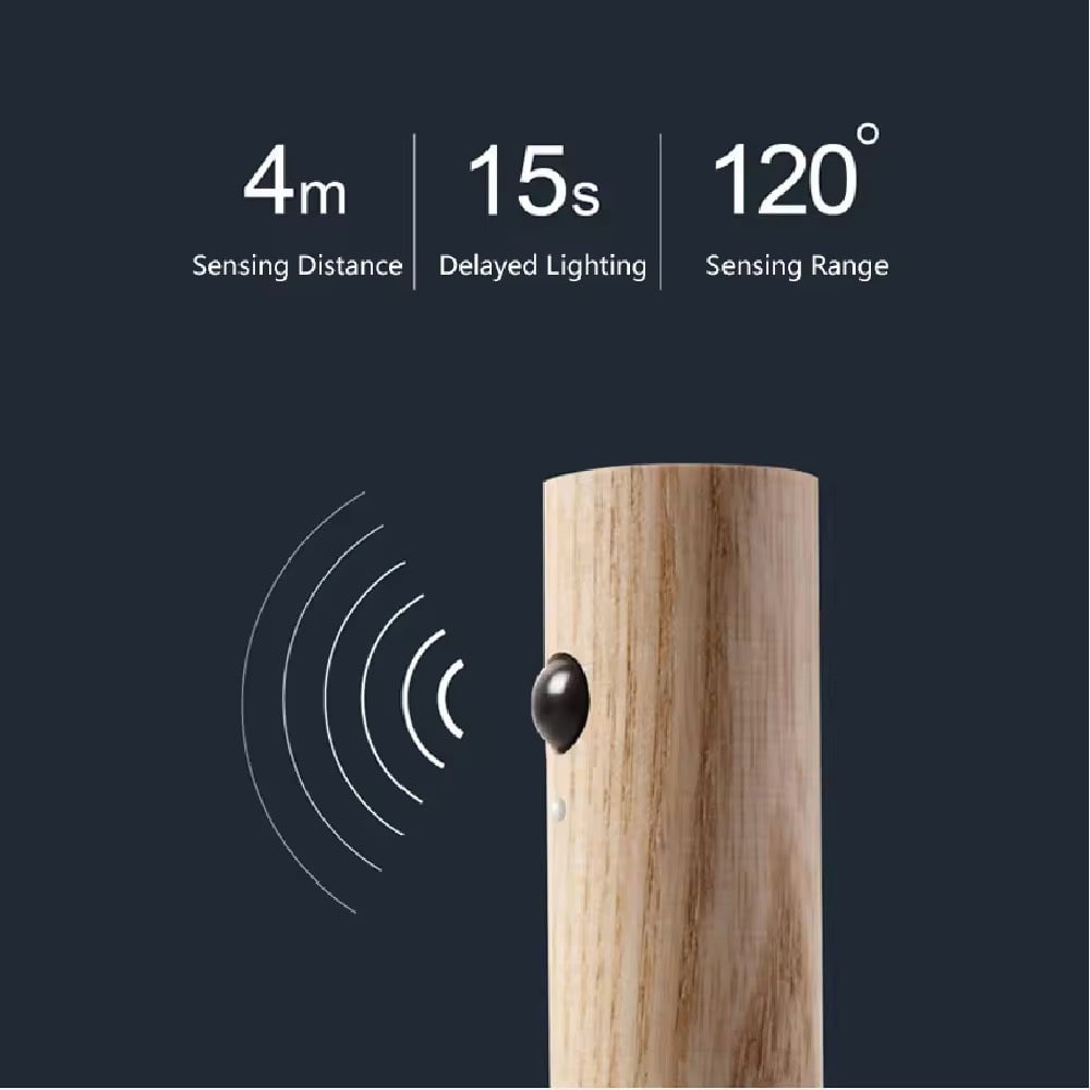 Modern rechargeable Wall-Mounted Wooden LED Light