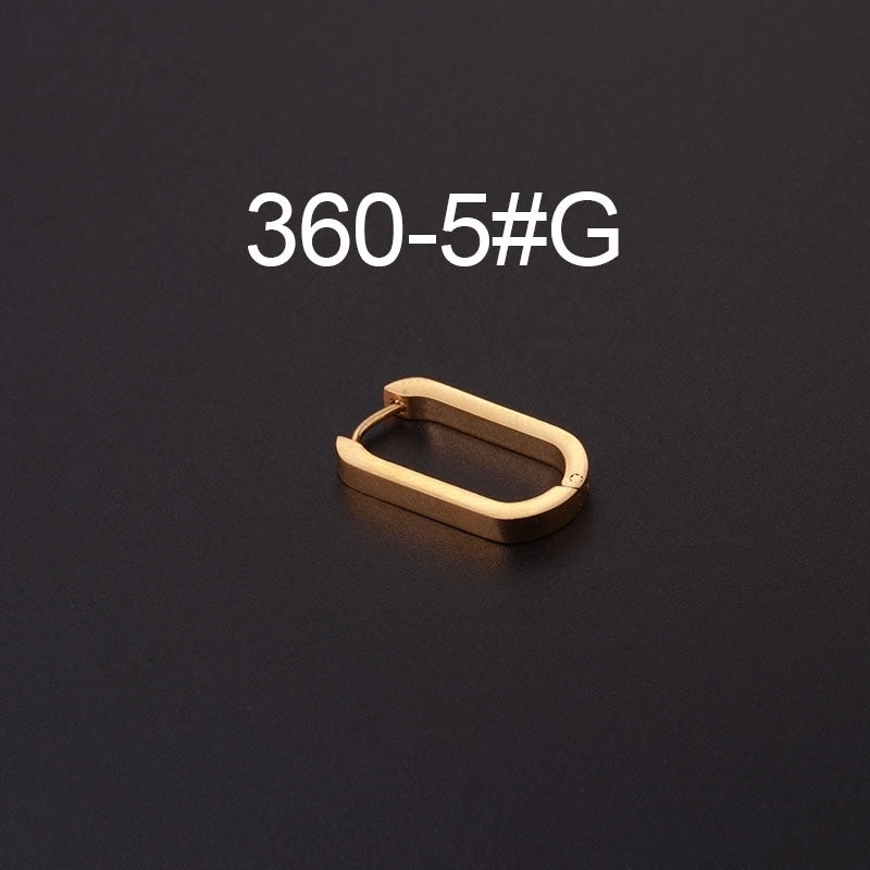 Ear Cartilage Rings & Studs Fashion Geometric 316L Stainless Steel  Plating