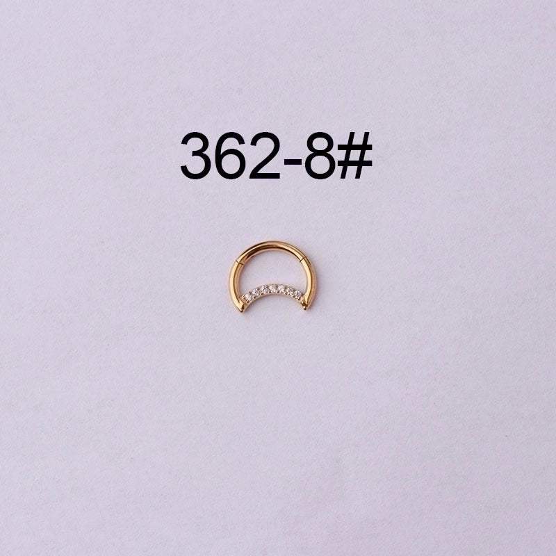 Nose Rings & Studs Fashion Water Droplets 316L Stainless Steel  Plating