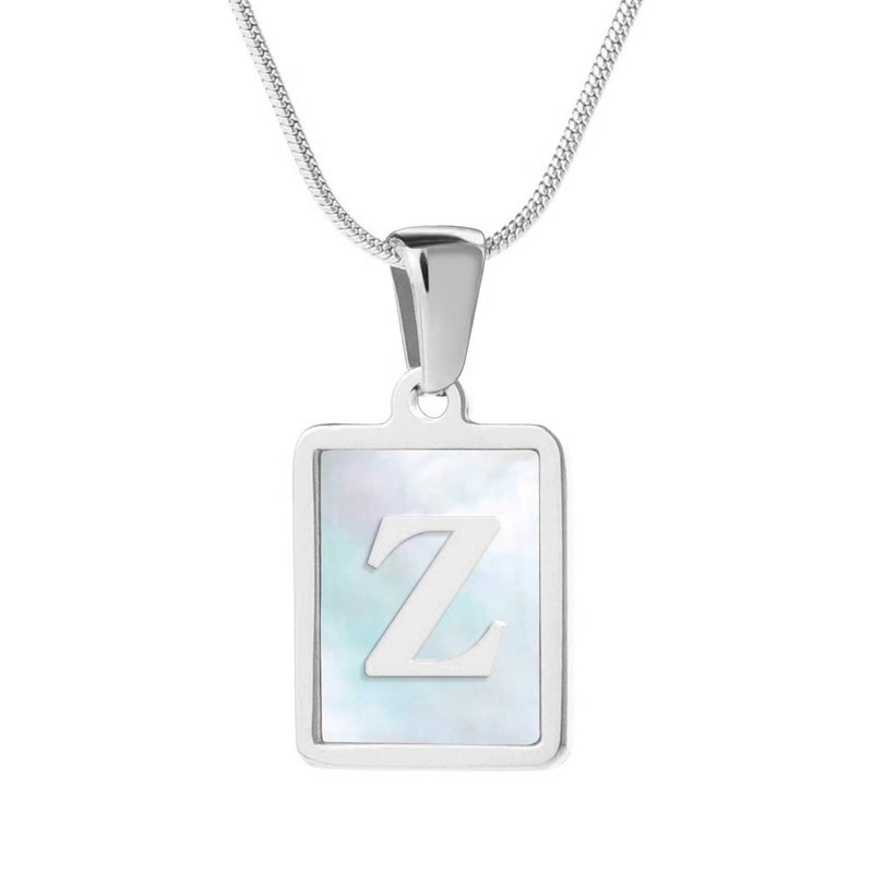 Stainless Steel 18K Gold Plated Casual Commute Plating Inlay Letter Shell Pendant Necklace