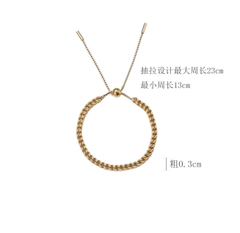 Fruit 304 Stainless Steel Titanium Steel 18K Gold Plated No Inlaid Bracelets In Bulk
