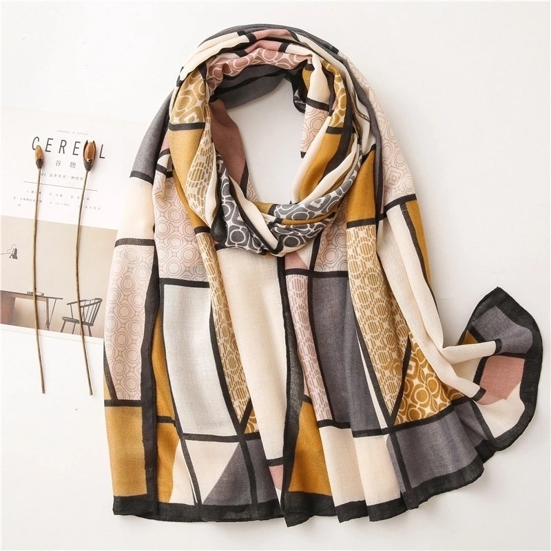 New Autumn Thin  Cotton And Linen Dual-use Wild Thickening Scarf