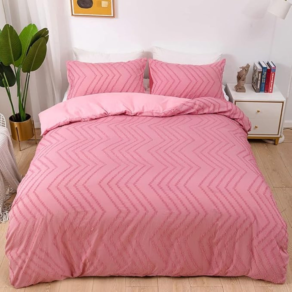 Chevron Plush Quilted Blanket | 3pcs Set