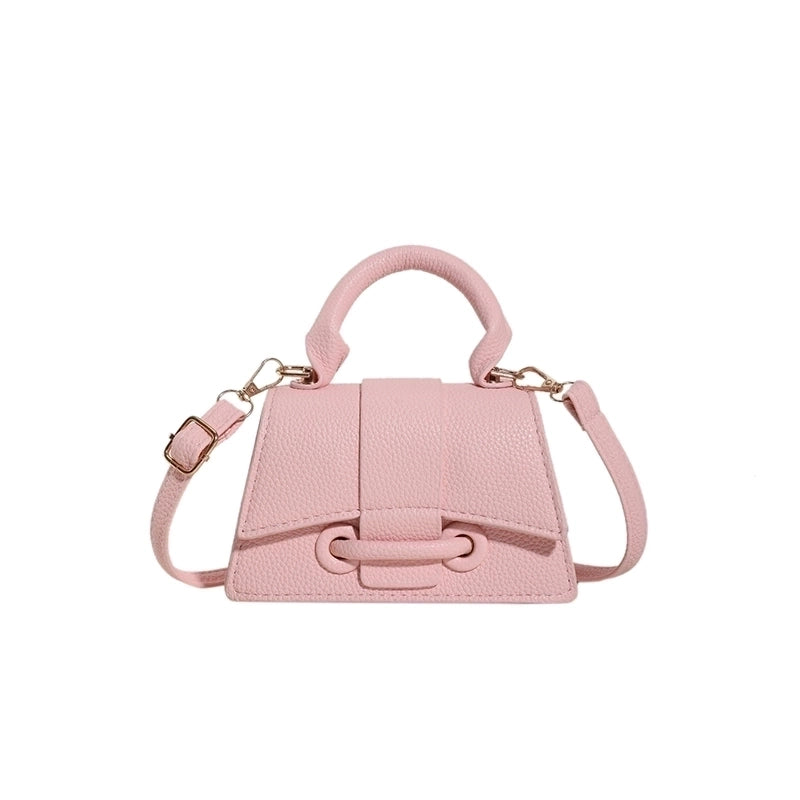 Women's All Seasons Pu Leather Solid Color Vintage Style Square Magnetic Buckle Handbag