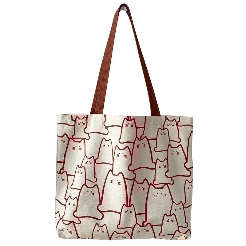 Women's Large Canvas Color Block Streetwear Square Zipper Shoulder Bag