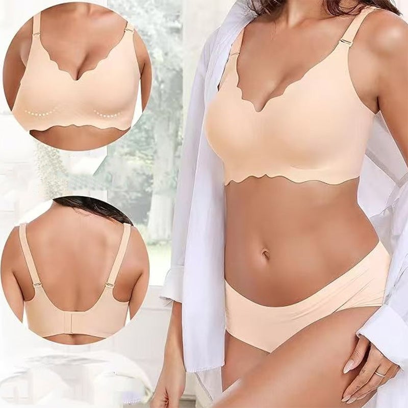 Reggiseno push-up senza ferretto con scollo a V profondo