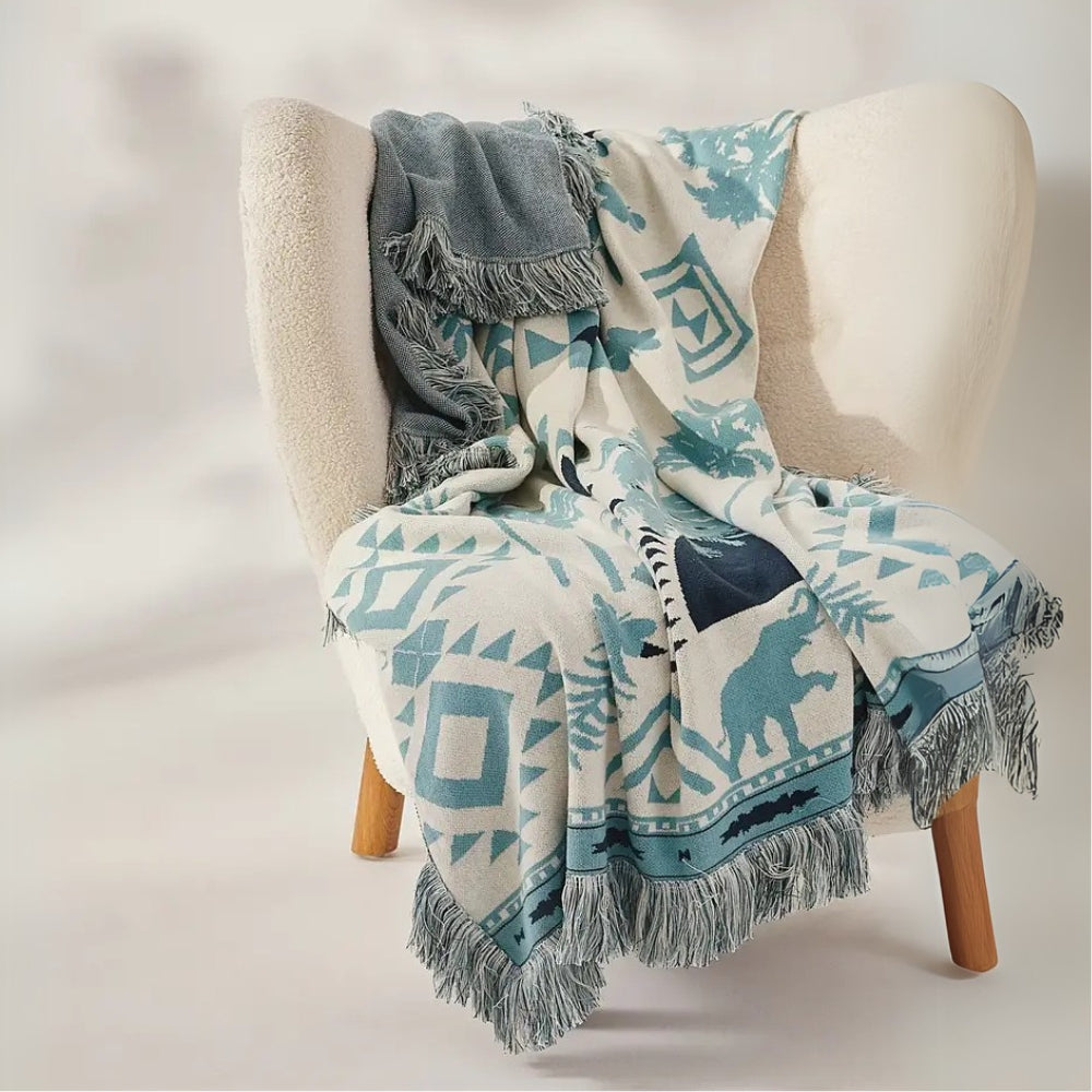 Geometric Knit Blanket