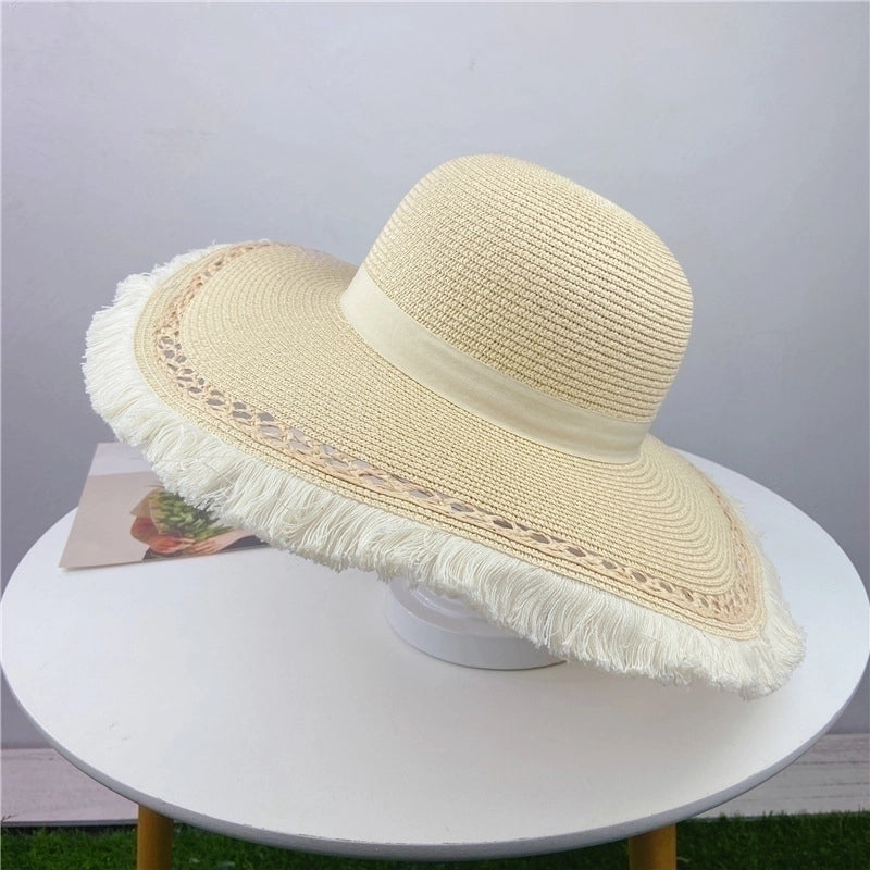 Straw Hat Women's Big-brimmed Sun Hat Seaside Travel Holiday Big-brimmed Sun Hat
