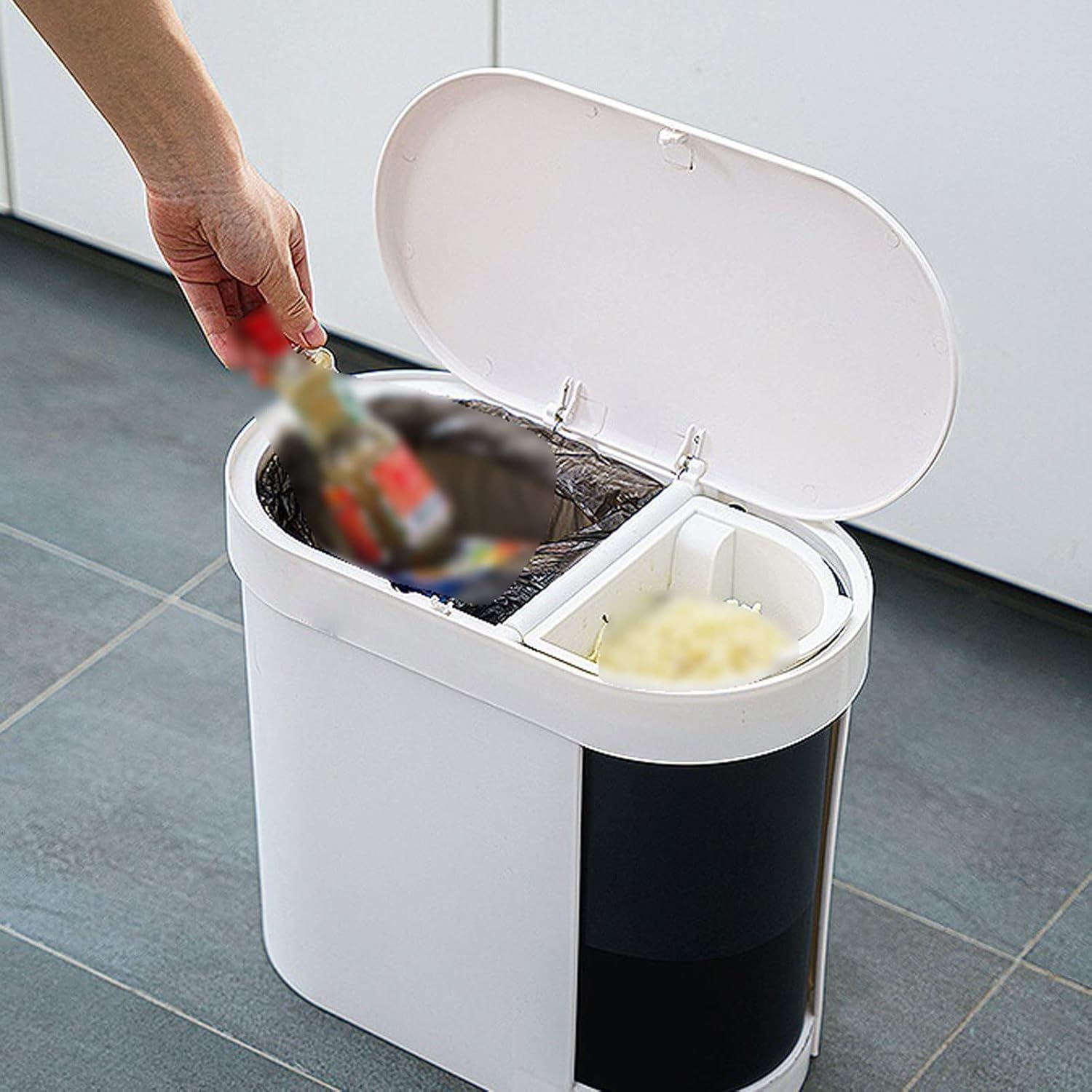 Waste Bin Household Garbage Can With Lid. Detachable Garbage Can