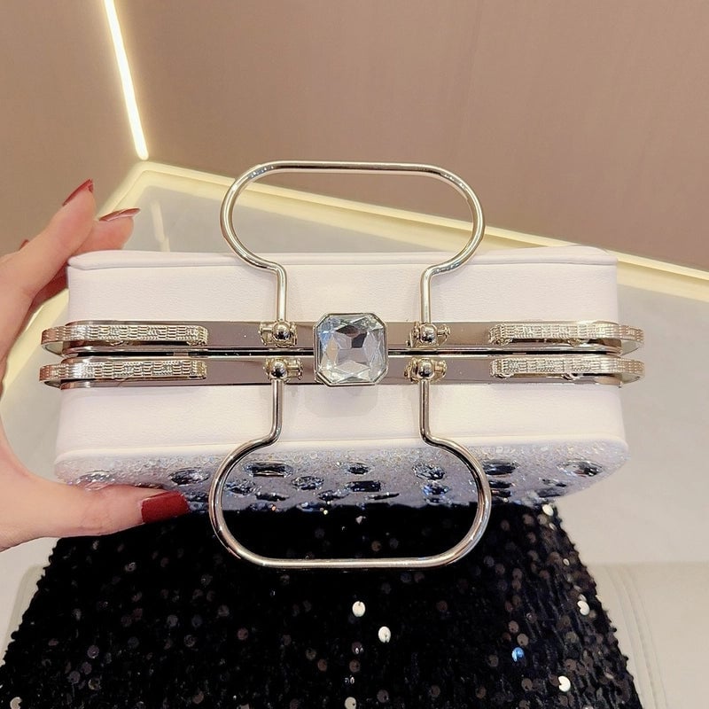 New Diamond-embedded Handbag Full Diamond Clutch Bag Fashion Dress Bag Banquet Bag Evening Bag Shoulder Crossbody Bag
