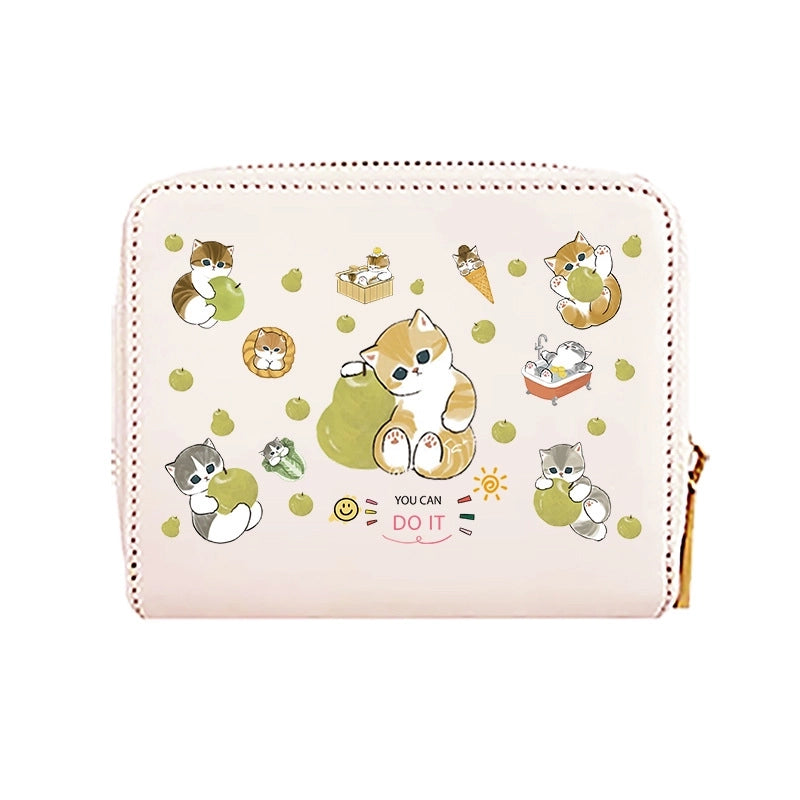 Wallet Card Bag Integrated Cute Women's Cat Cat Cartoon Large Capacity Small Korean Style Anti-degaussing