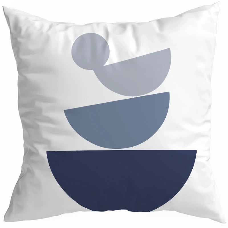Exaggerated Modern Style Artistic Geometric Color Block Fibre Peach Skin Pillow Cases
