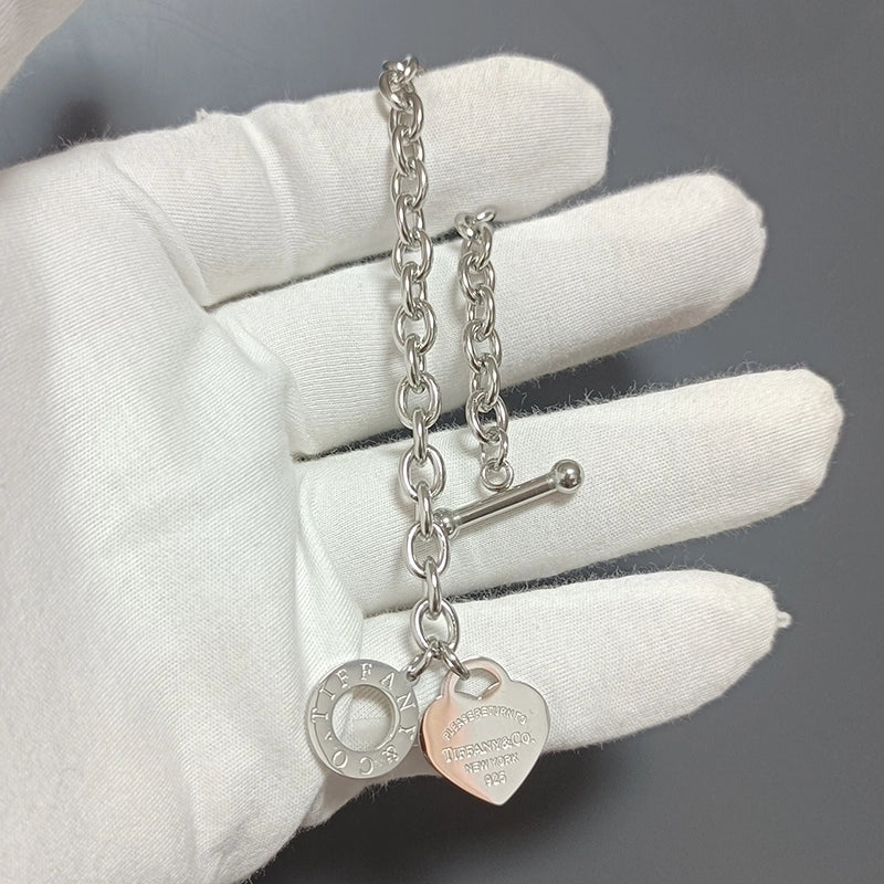 Minimalist Commute Heart Shape Titanium Steel Bracelets