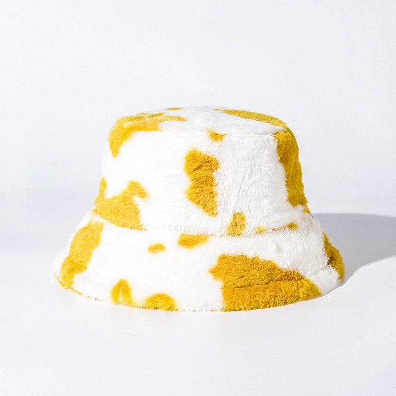 Unisex Vintage Style Cow Pattern Big Eaves Bucket Hat