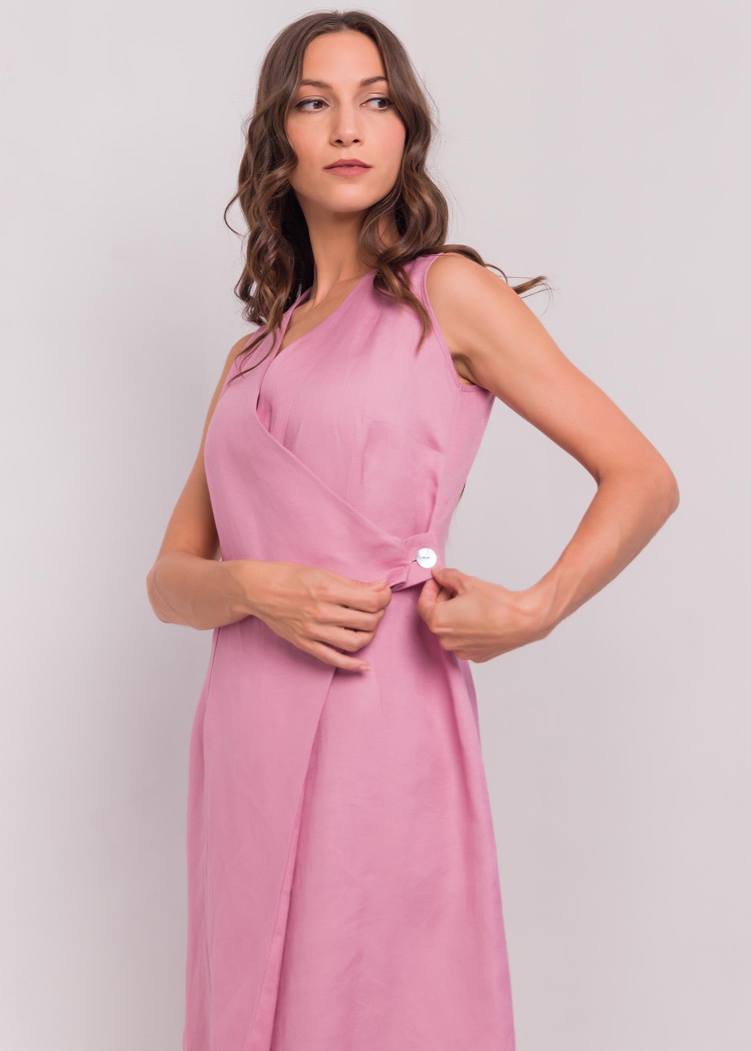 Sleeveless Wrap Dress