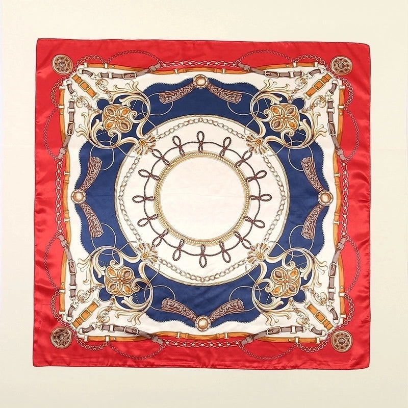 Women's Streetwear Printing Satin Printing Silk Scarf