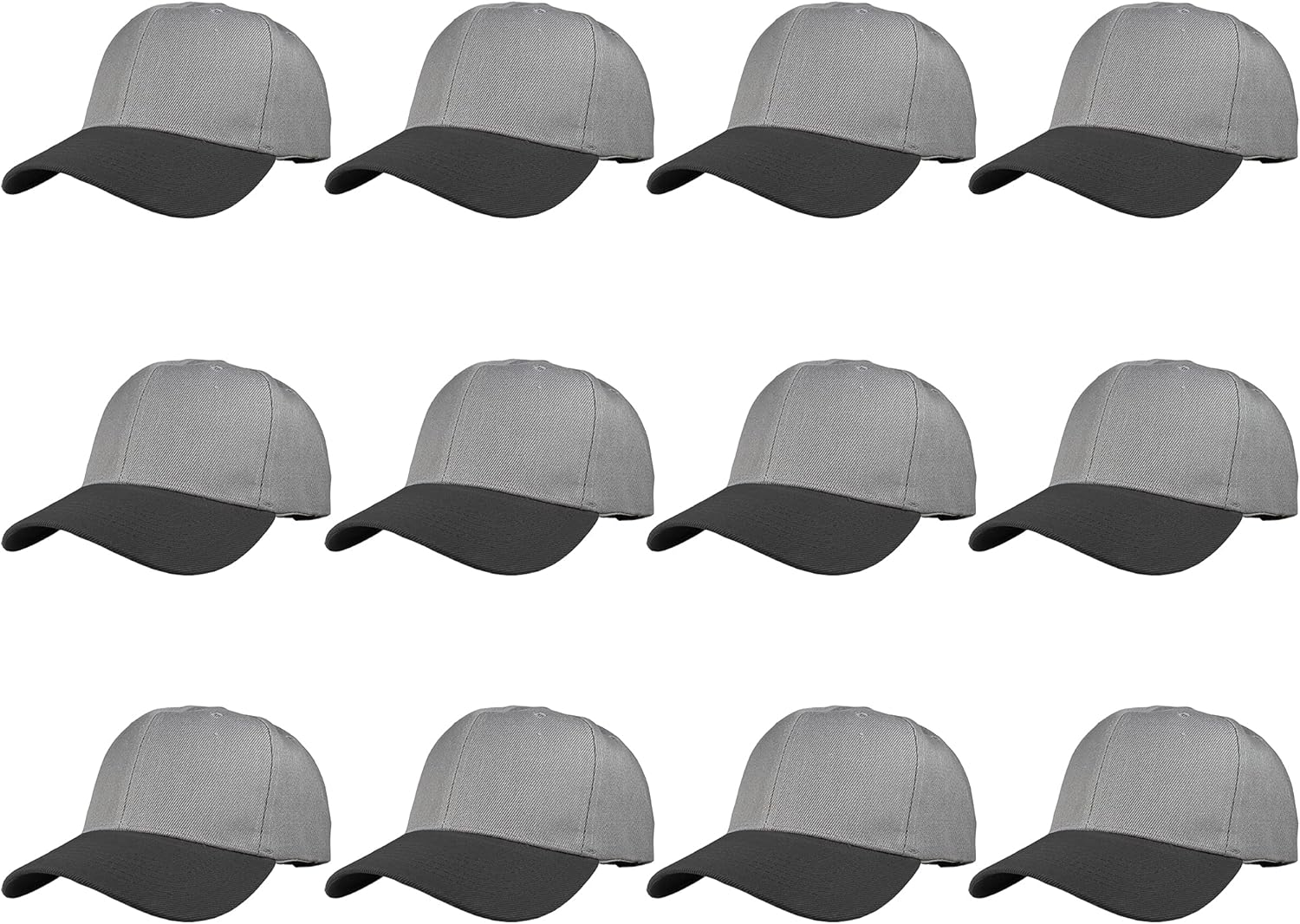 Gelante Plain Blank Baseball Caps Adjustable Back Strap Wholesale LOT 12 PC'S