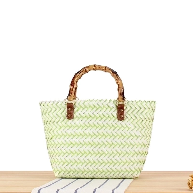 Women's Small Pvc Solid Color Vintage Style Square Open Handbag