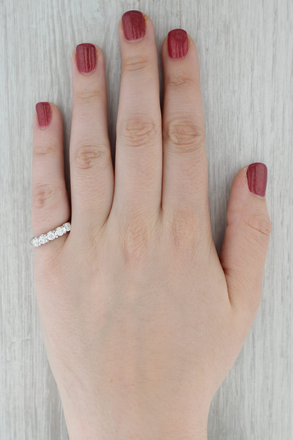 0.80ctw The Leo Diamond Wedding Ring 14k White Gold Stackable Anniversary Band
