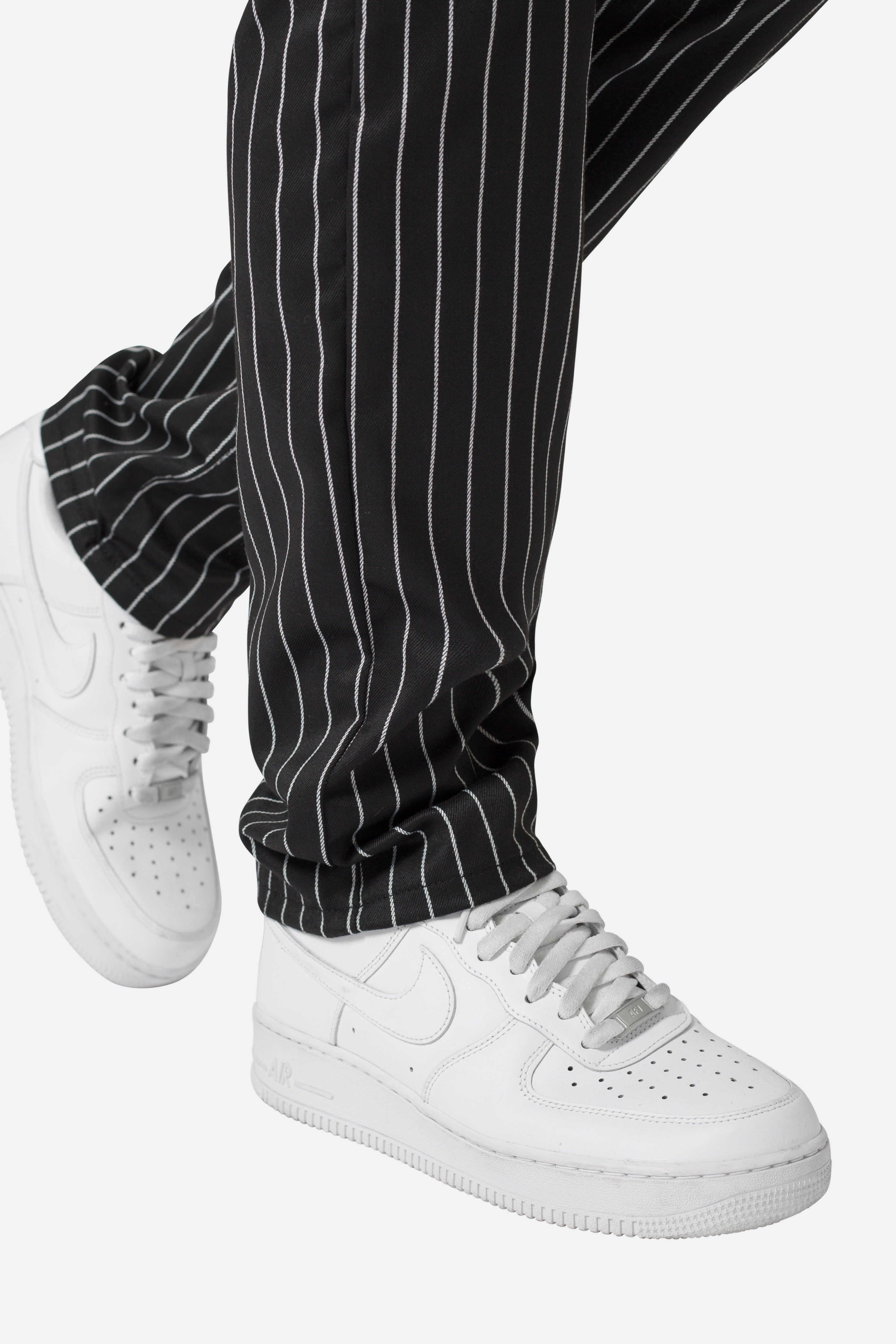 Pinstripe Pants - Black/White