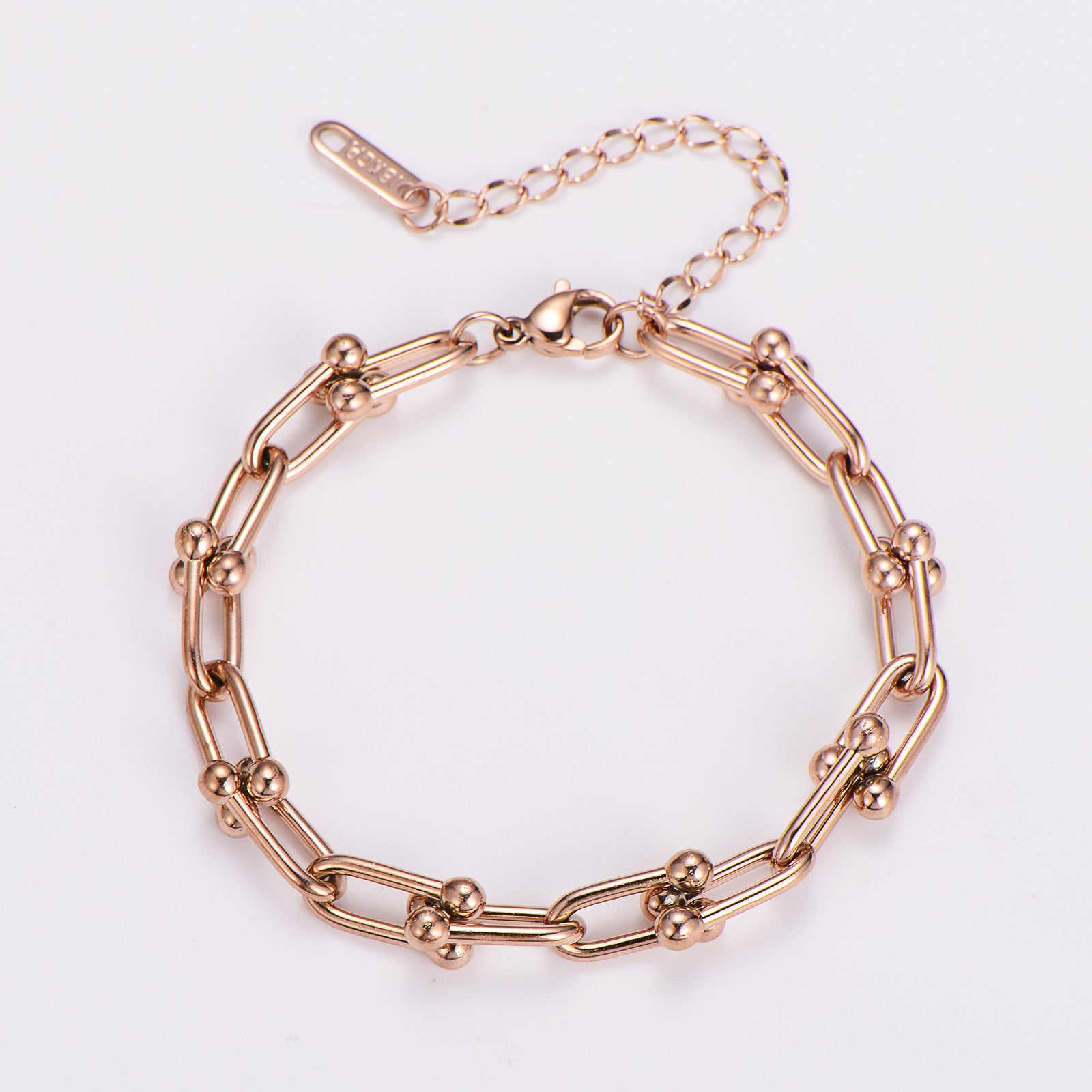 Fashion Women Chain Geometric Stainless Steel Electroplating Bracelets