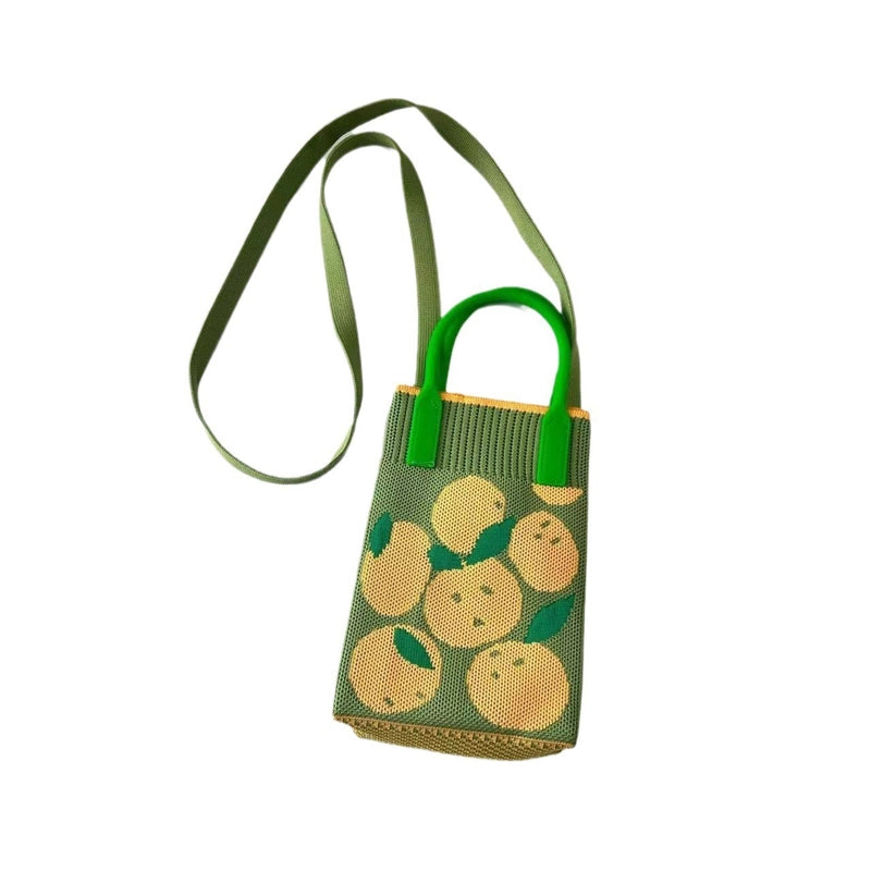 Cat-mounted Mobile Phone Bag Women's Crossbody Mini Bag Small Cute Lightweight Four Seasons Handbag Knitted Bag