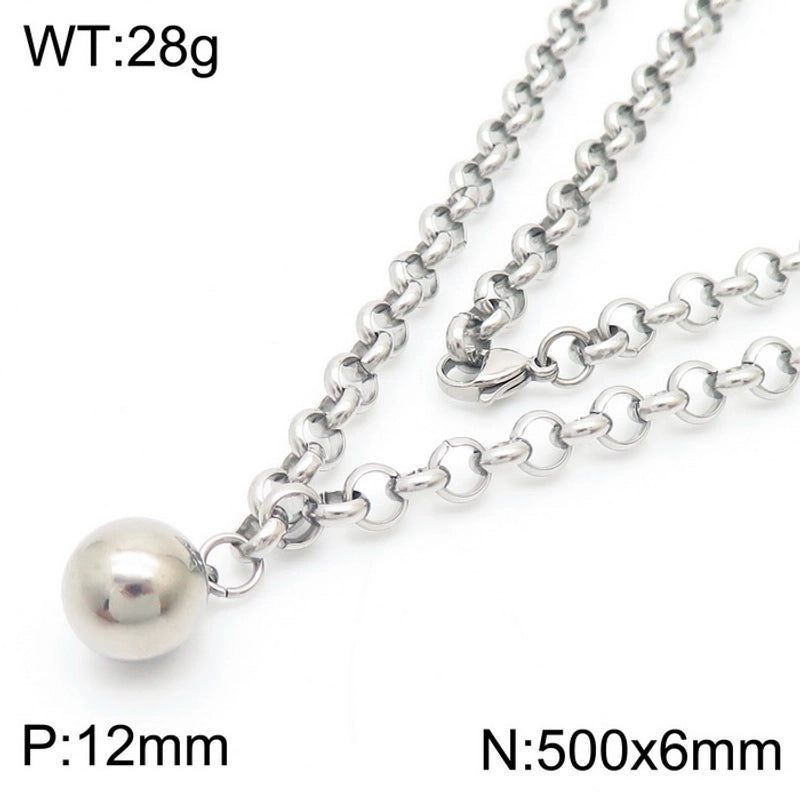 Hip-hop Geometric Stainless Steel Plating Bracelets Necklace