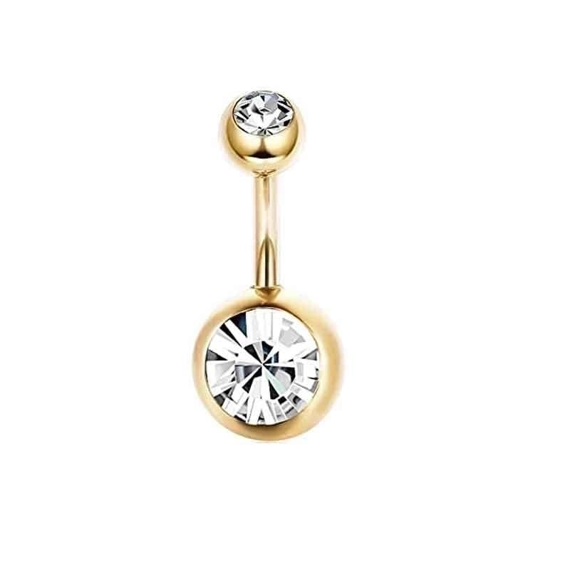 15 Pieces Minimalist Heart Shape Pineapple Butterfly Plating Inlay Stainless Steel Zircon Navel Stud