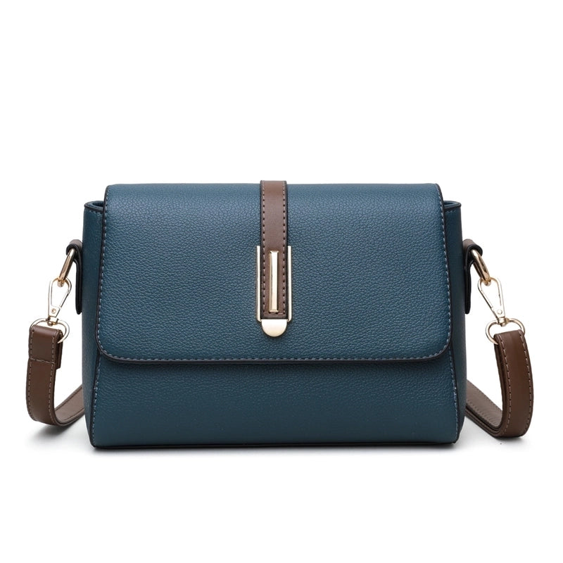 Small Square Bag Women's New Fashion Soft Leather Women's Shoulder Crossbody Bag Solid Color High-end Texture Middle-aged Mother Bag
