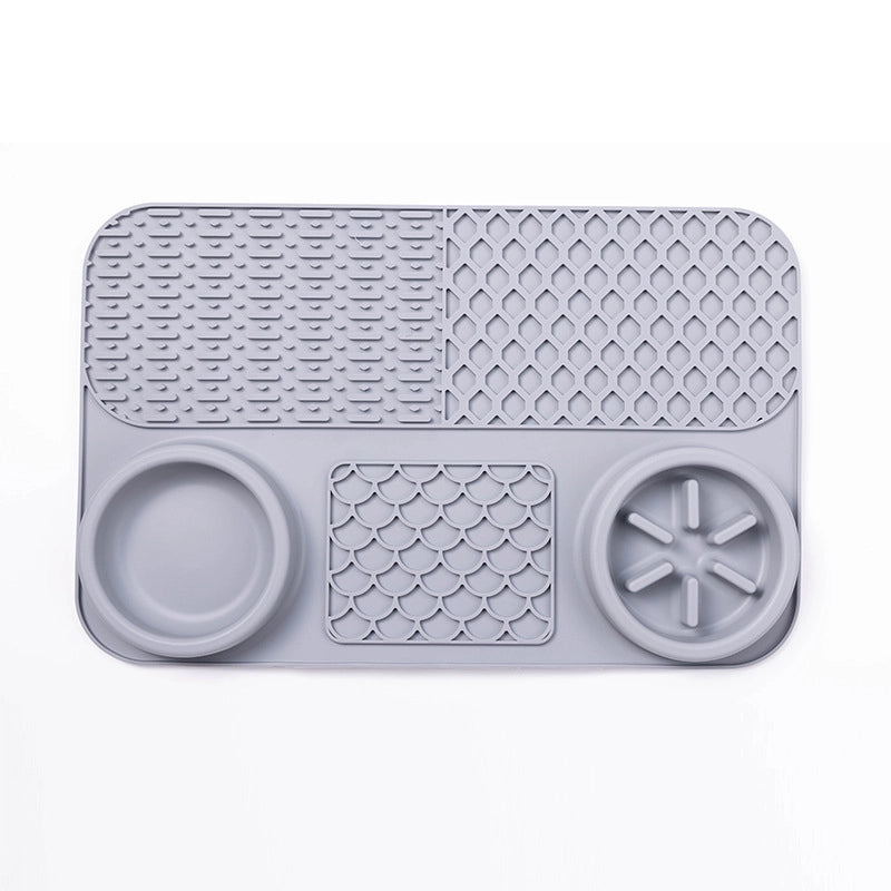 Elegant Minimalist Silica Gel Solid Color Pet Tableware