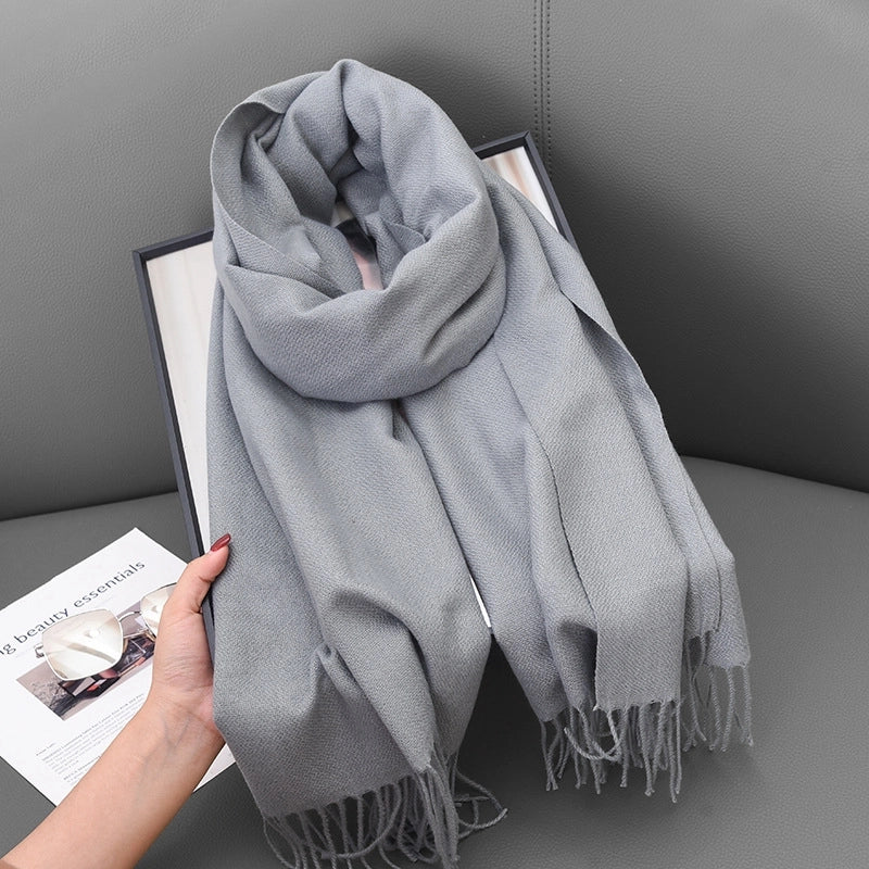 Women's Basic Solid Color Polyester Scarf