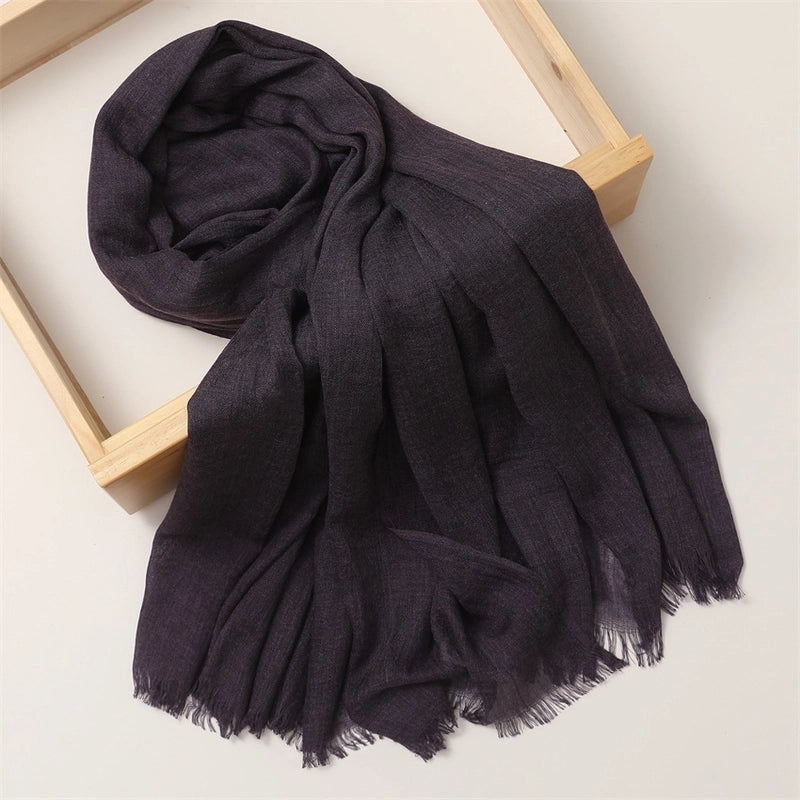 Women's Basic Solid Color Polyester Scarf
