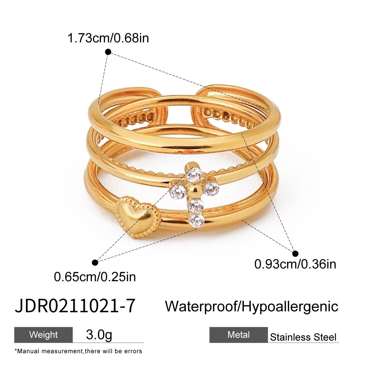Jie Ding Titanium Steel Ring Female Niche Design Ring Jewelry Stainless Steel Rings