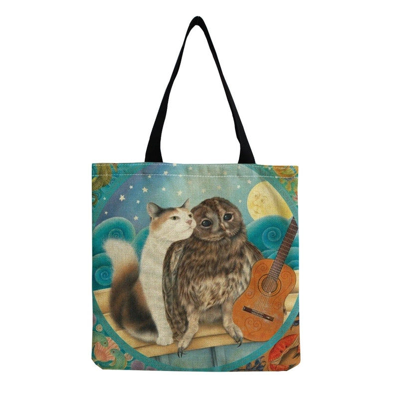 Women's Cute Cat Shopping Bags