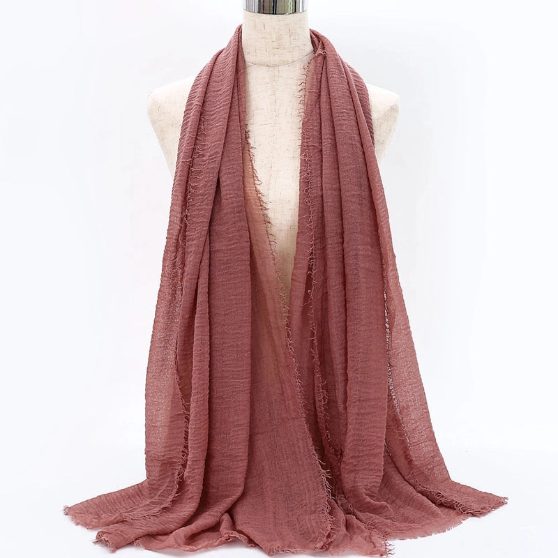 Women's Elegant Minimalist Solid Color Cotton Shawl