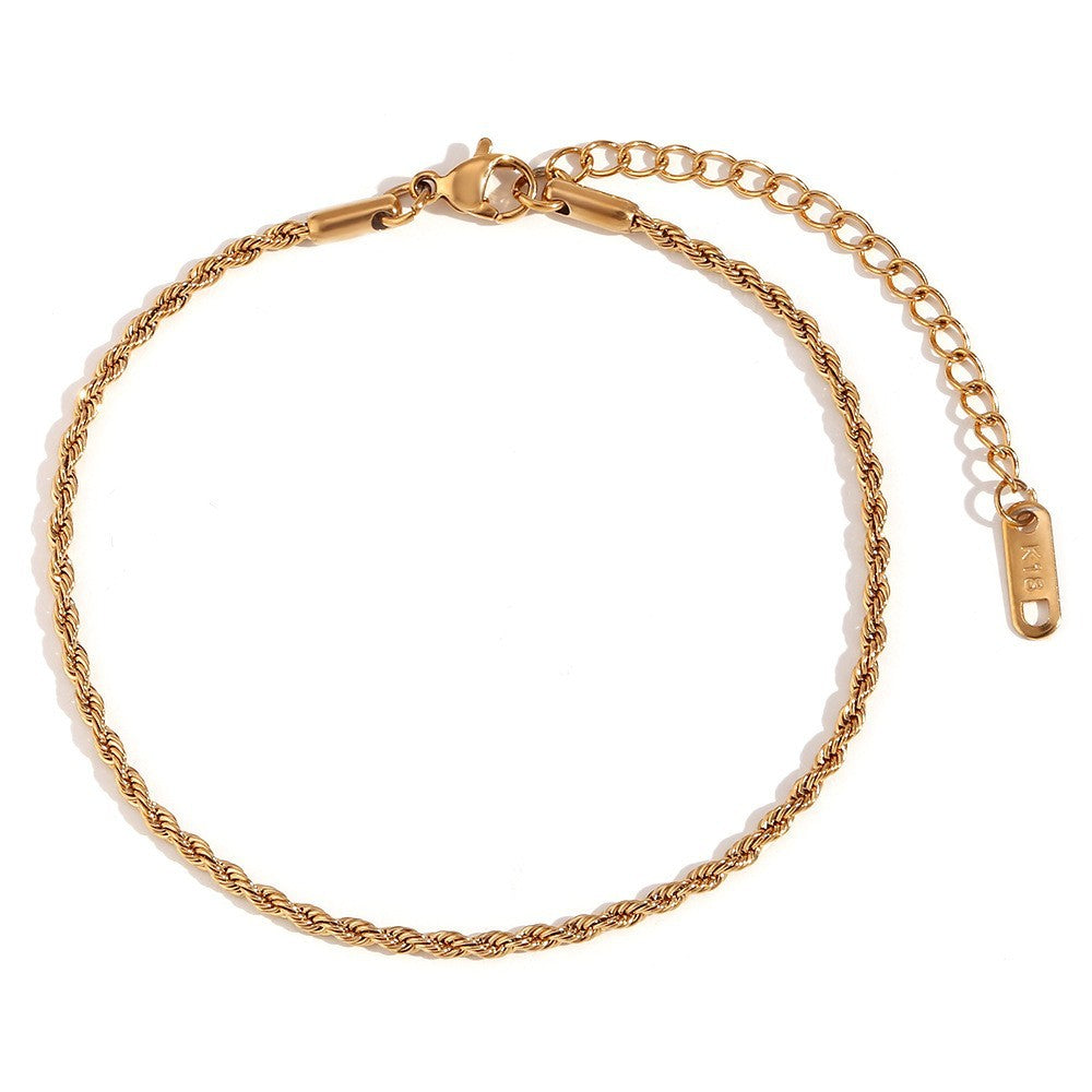 Fashion Stripe Geometric Stainless Steel 18K Gold Plated Necklaces