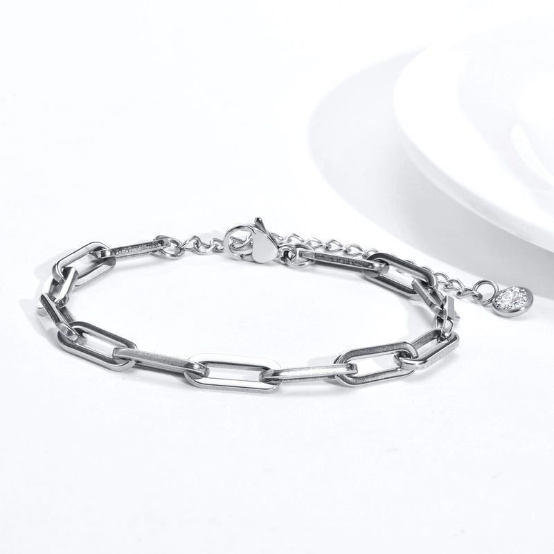 Solid Color 304 Stainless Steel 18K Gold Plated Bracelets In Bulk