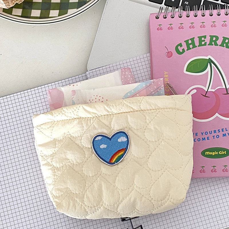 Casual Elegant Lady Cherry Heart Shape Polyester Storage Bag