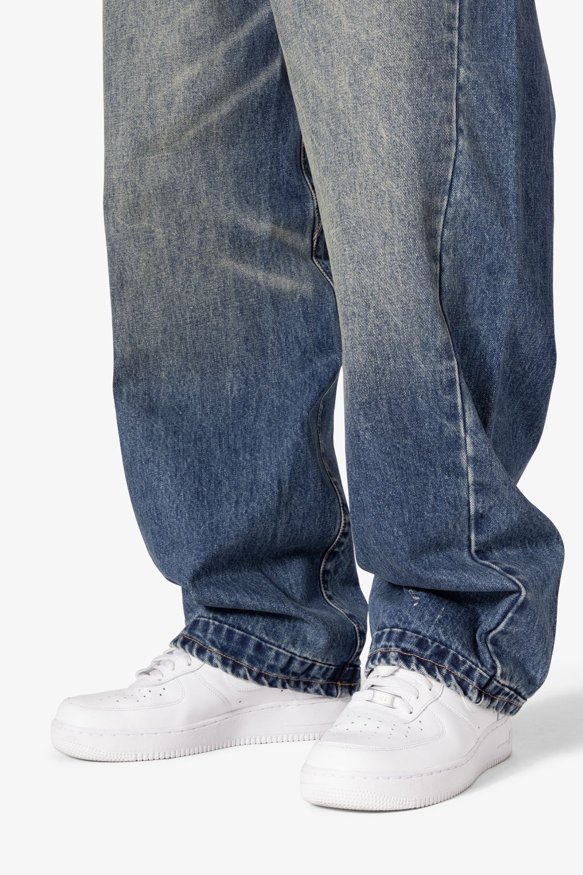 Ultra Baggy Washed Up Denim - Blue
