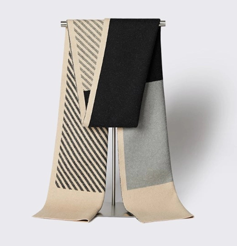 Men's Minimalist Stripe Fleece Scarf