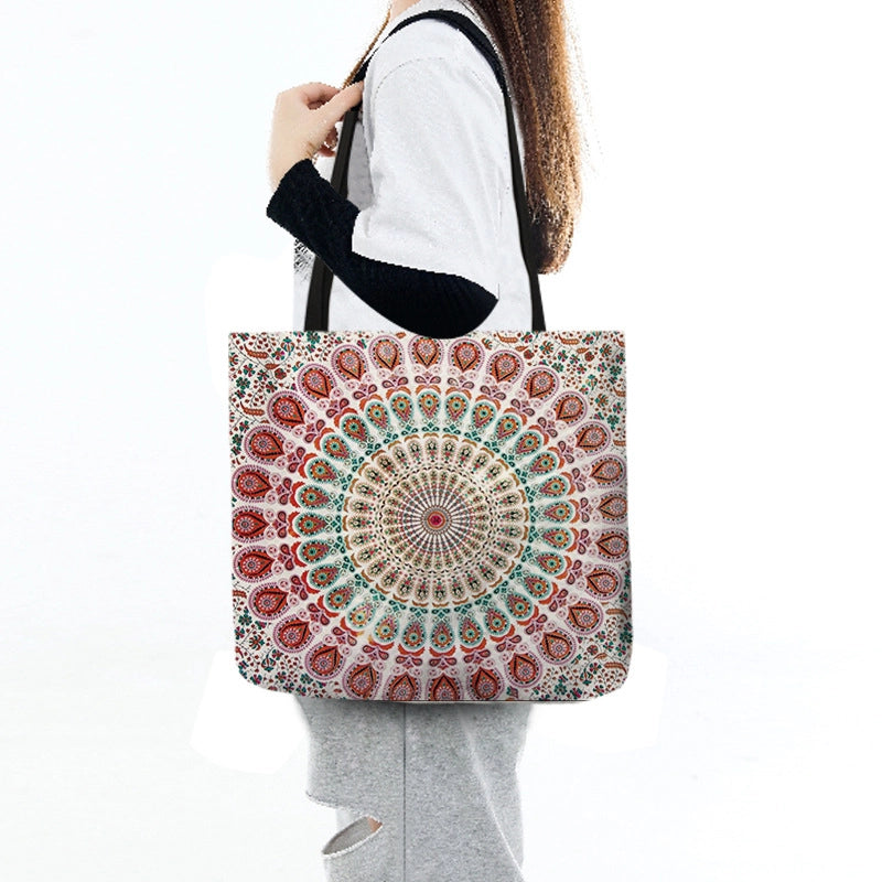 Women's Medium Polyester Geometric Basic Classic Style Square Open Shoulder Bag